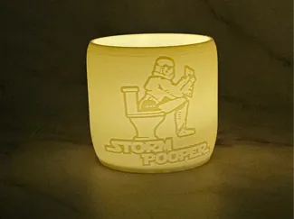 Storm pooper candle holder