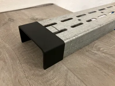 Steel profile end cap