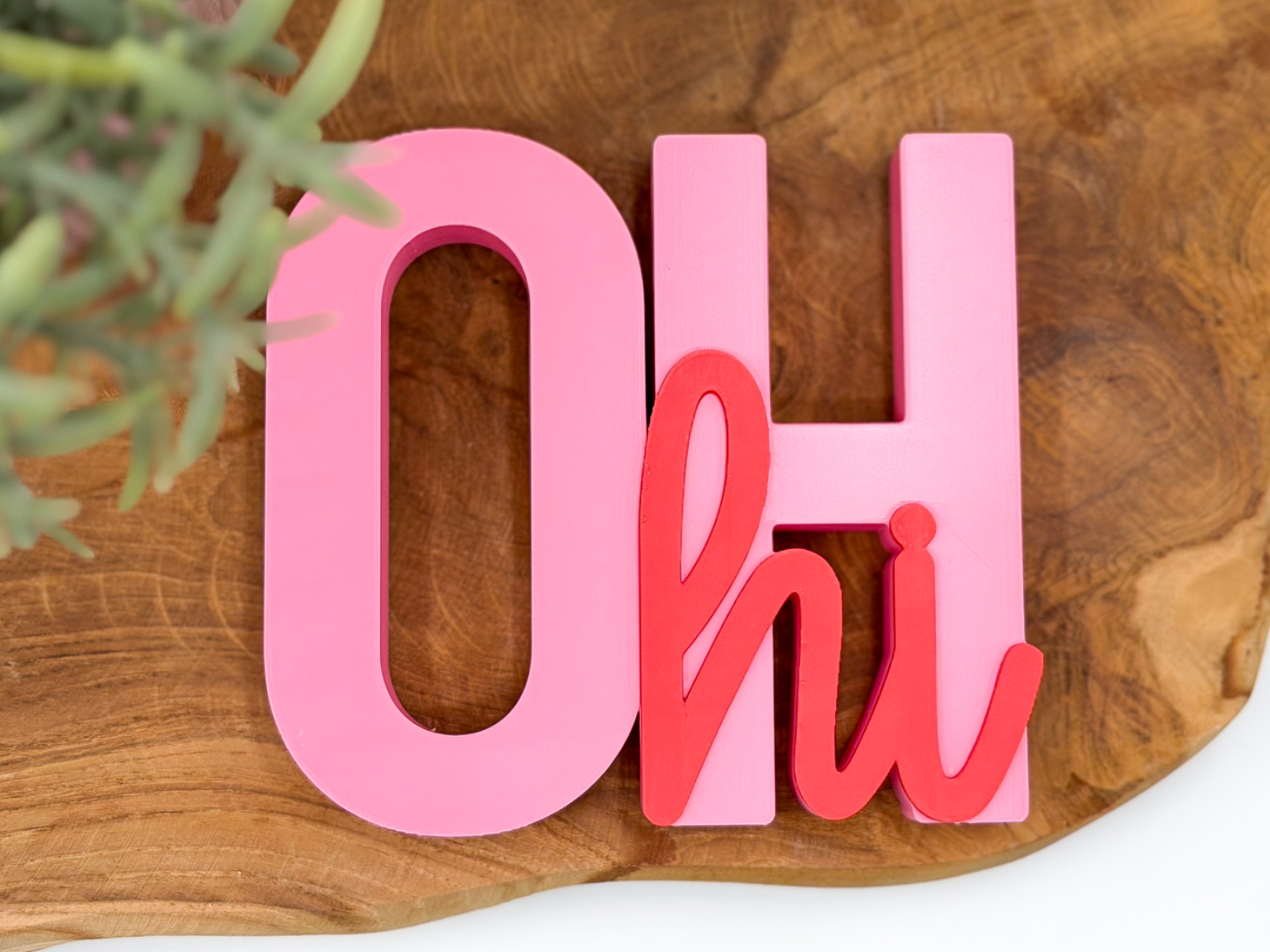 oh hi – 3D Schriftzug | Moderne Deko & Geschenk