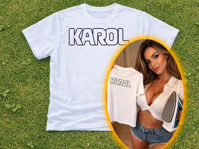 Stampa su maglietta - karol scritta