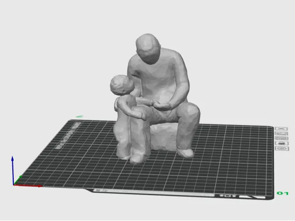 Figurine père et fils