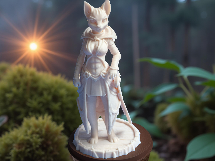 female cat fighter miniature