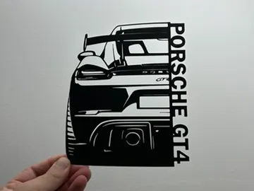 Porsche GT4 - decorazione da parete 