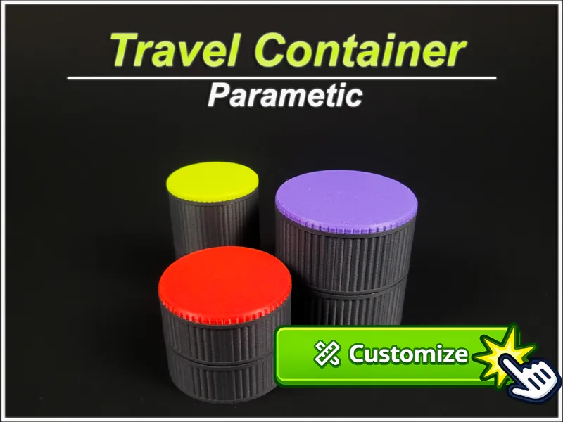 Parametric travel container
