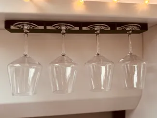 Modular Wine Glass Hanging System for Camper & Van