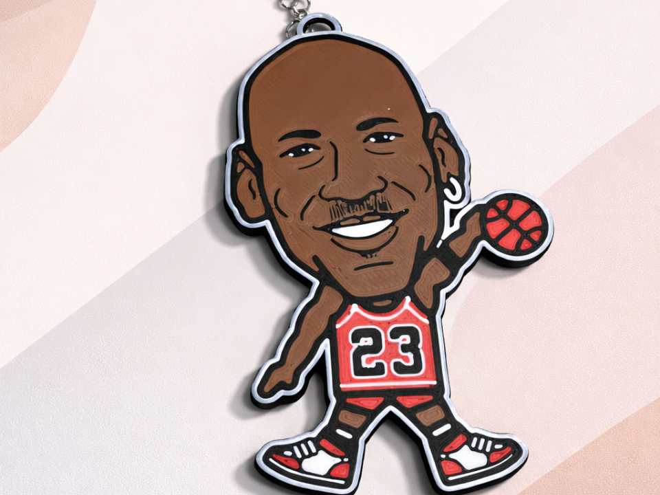 Michael Jordan keychain, Chicago Bulls