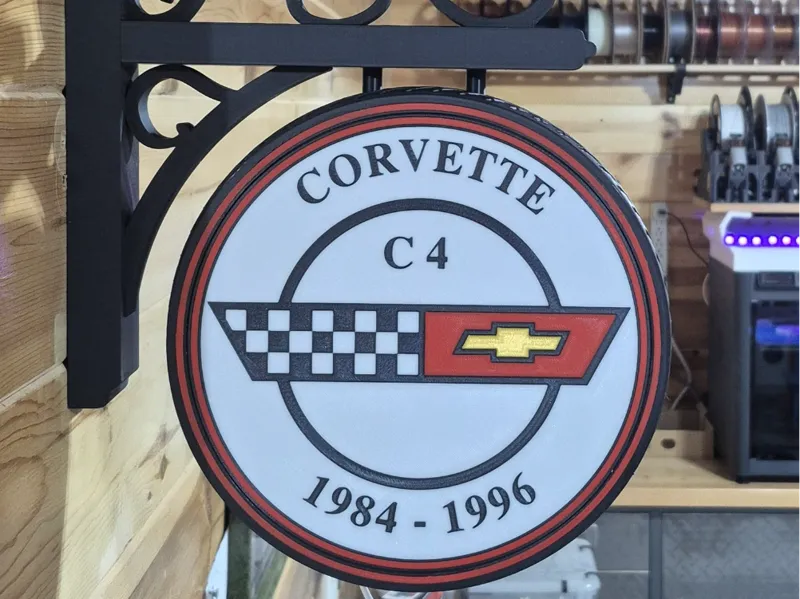 Corvette C-4 Pub Sign Lightbox