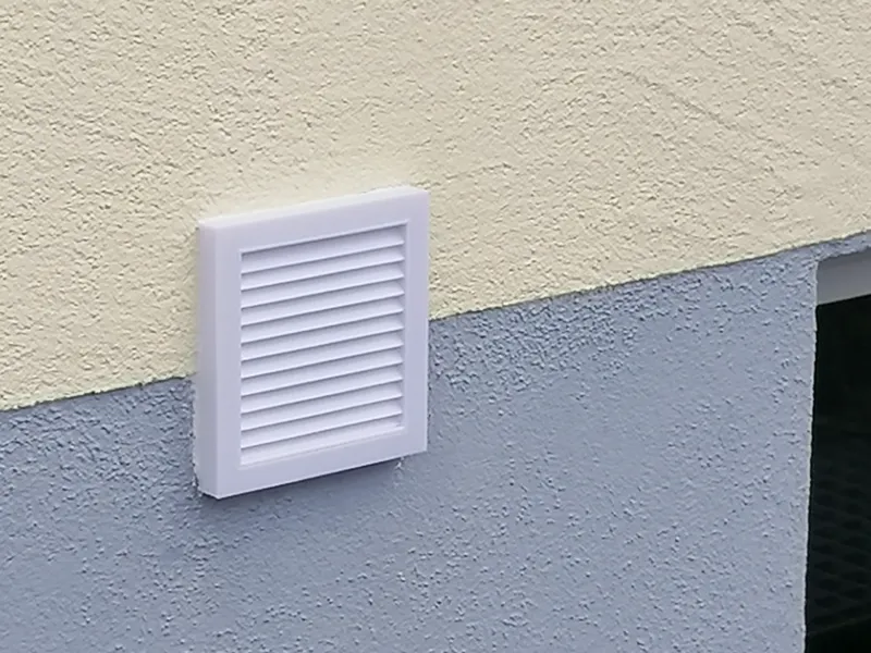 Ventilation grille, Wall outlet
