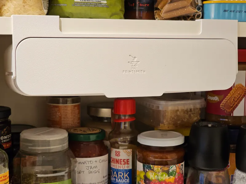 Spice shelf drawer for 18mm shelves