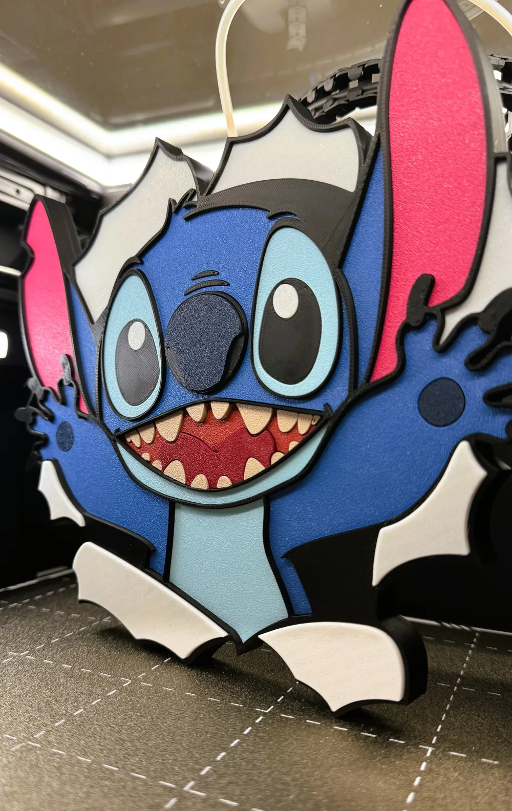 Stitch (NO AMS) Wall Art - Free 3D Print Model - MakerWorld