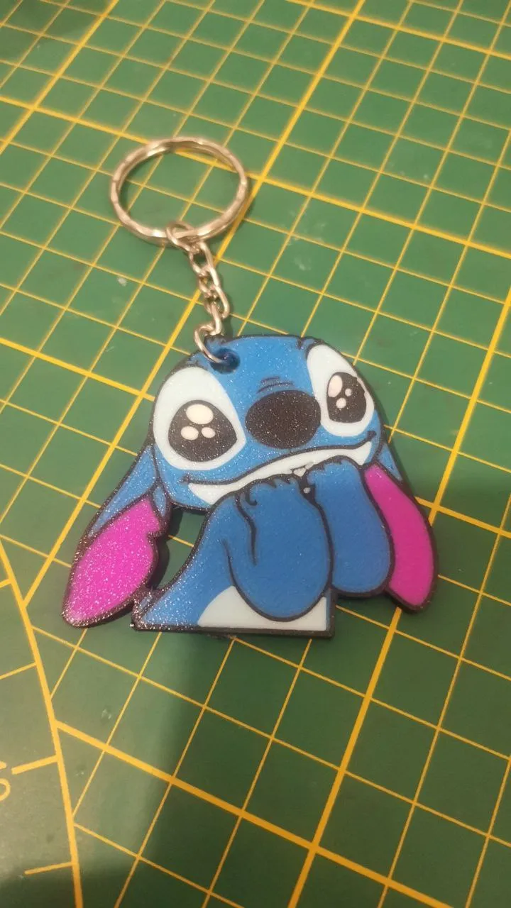 cute stich keychain by CeerOne_SAK - MakerWorld