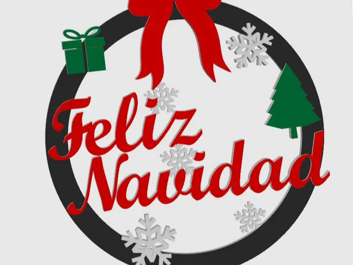Bola para árbol Feliz Navidad