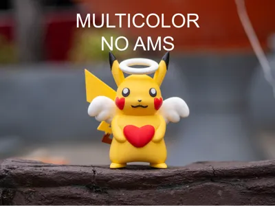 Angelic Pikachu with a Heart - Valentines Pokemon
