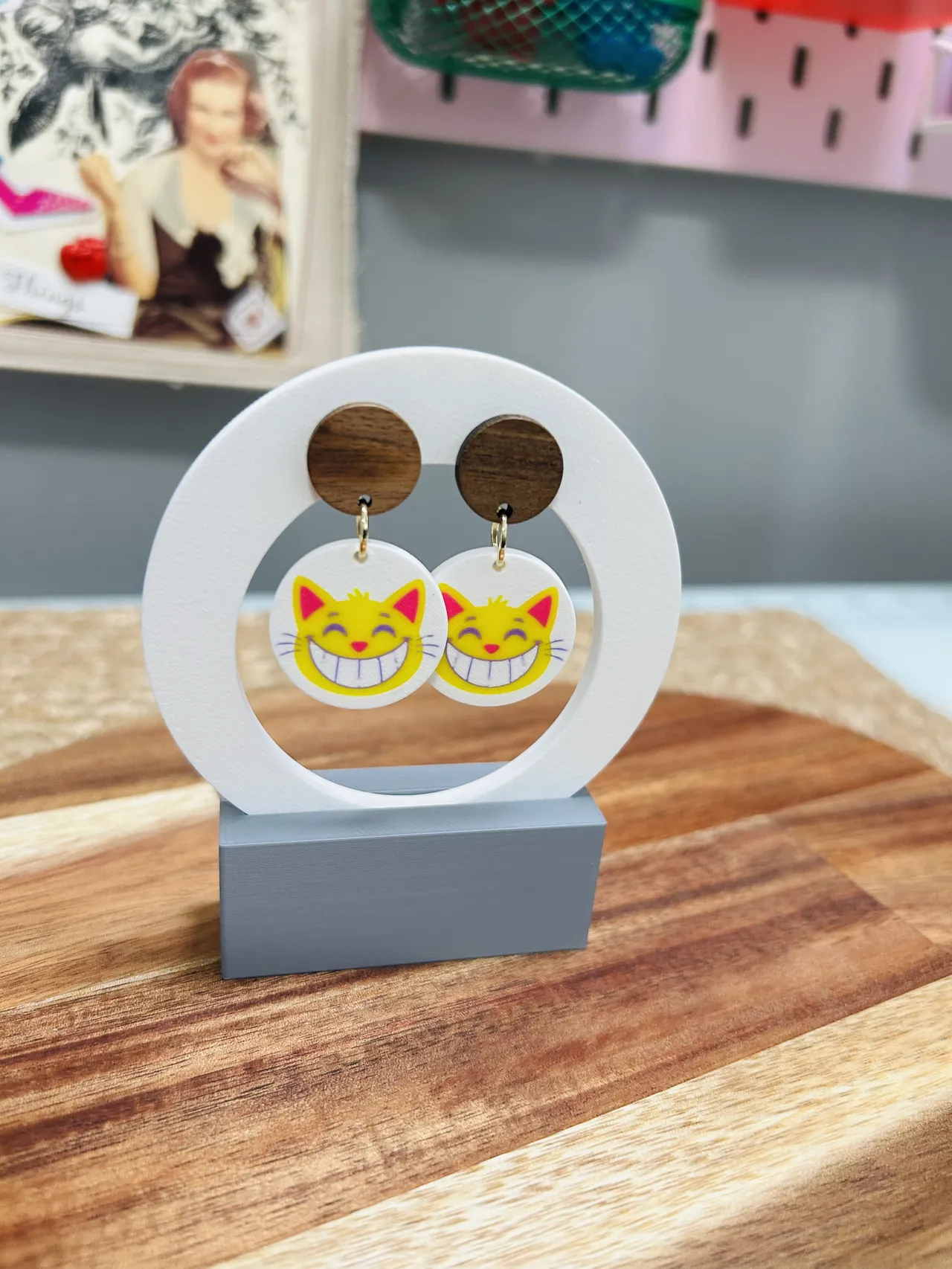 Happy Cat Earrings view 3