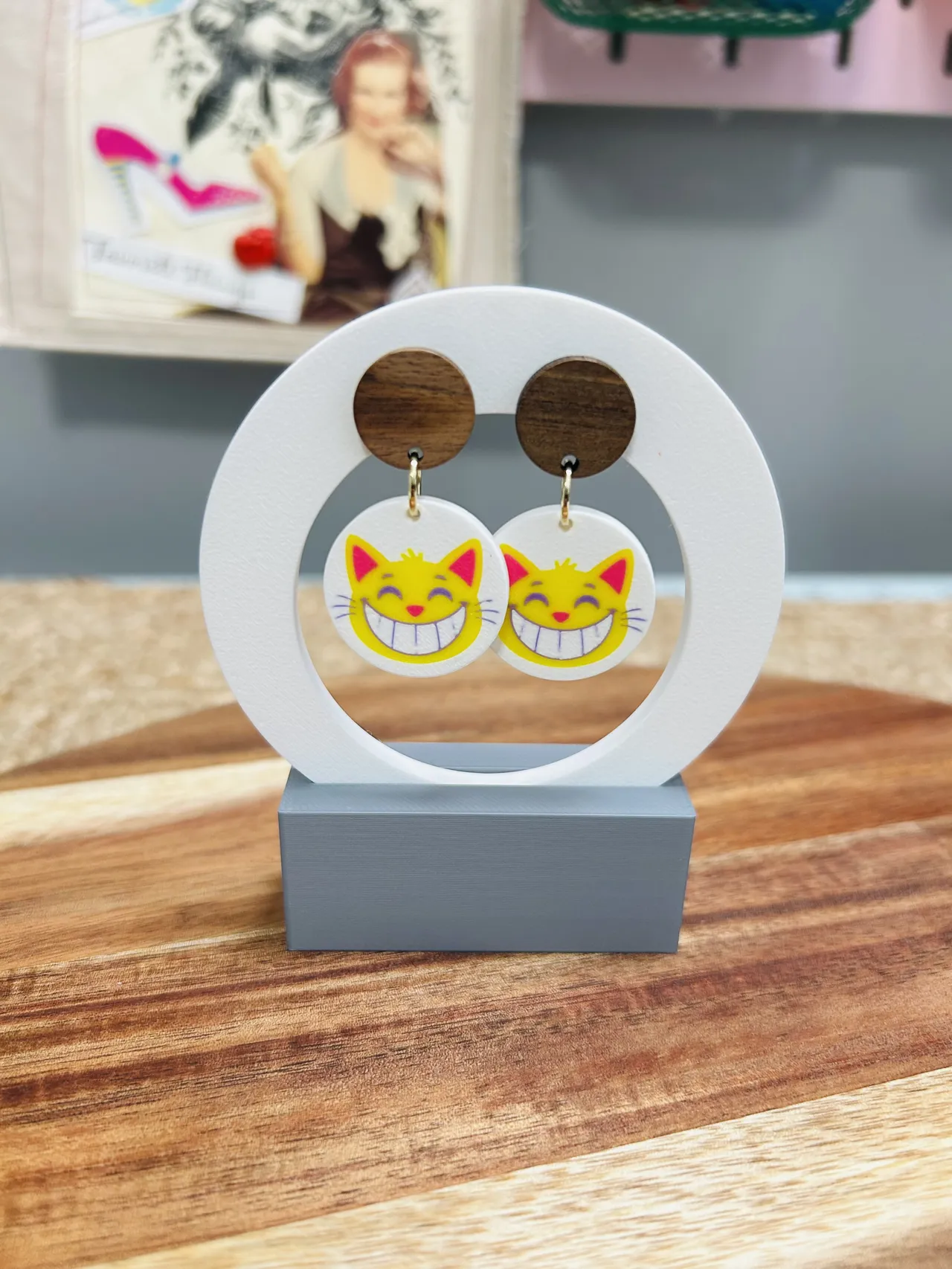 Happy Cat Earrings view 4