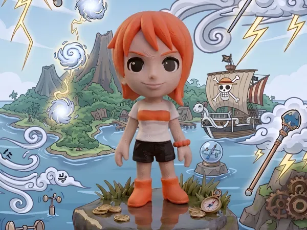 Porte-clés articulé Nami — One Piece