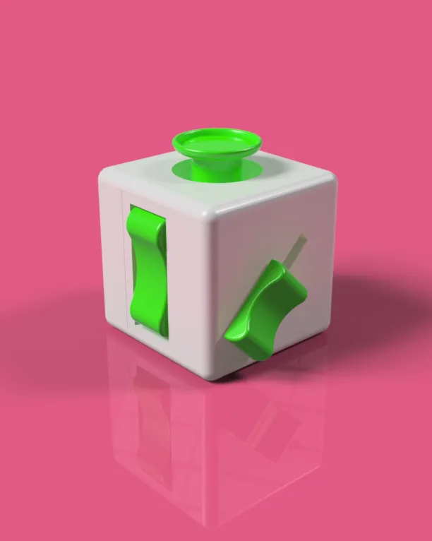 Fidget Cube || 5 in 1 Toy view 3