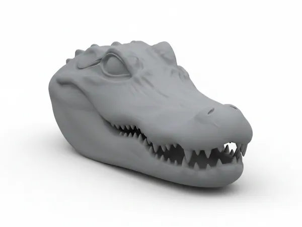 Tête d'alligator décorative