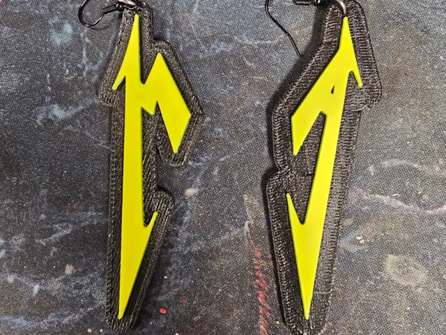 Fan made Metallica earrings