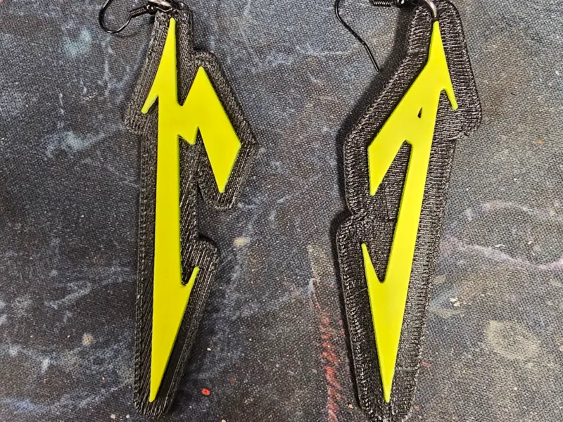 Fan made Metallica earrings