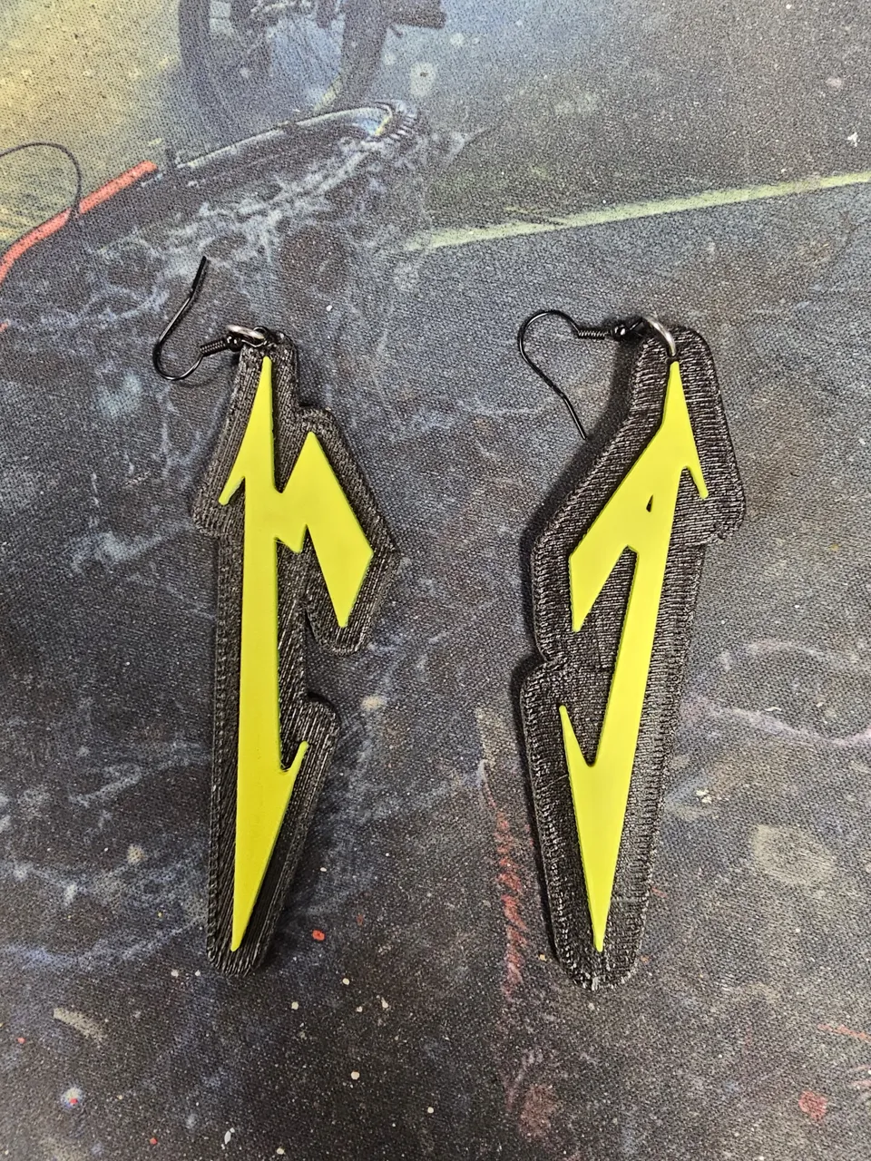 Fan made Metallica earrings view 3