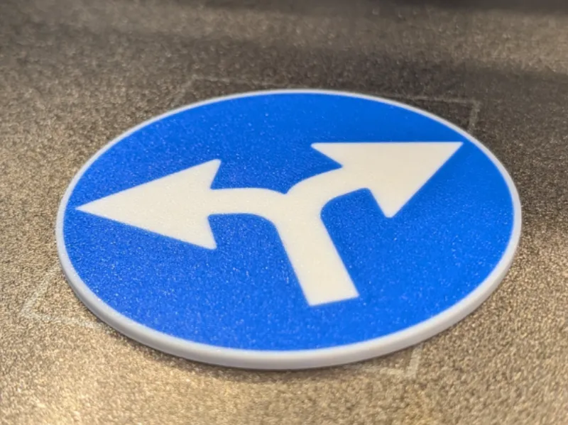 Italian sign coasters - Right and Left