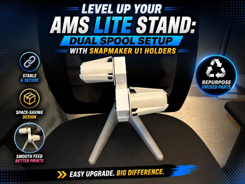 AMS Lite Stand with Snapmaker U1 Spool Holders