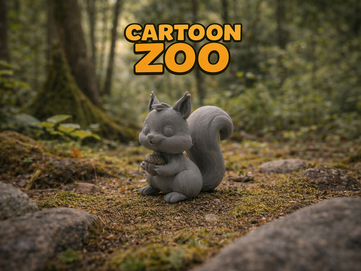 Cute Cartoon Squirrel - Cartoon Zoo