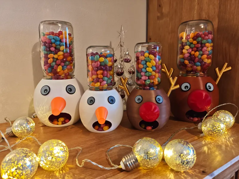 Christmas Jam/Mason Jar Sweet (Candy) Dispenser