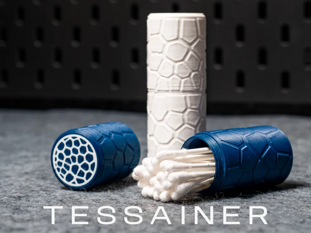 Caja o estuche: TESSAINER 30 Voronoi Q Tip Container. Referencia del modelo original.