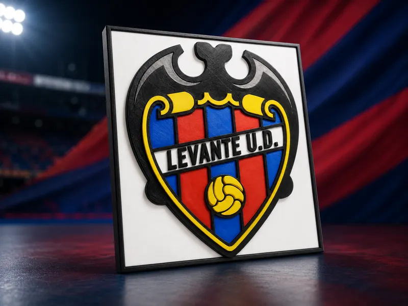 Escudo Levante U.D.  Diseño 3D decorativo