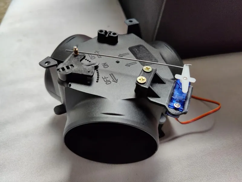 Diesel heater servo flap