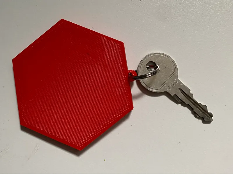 Hexagonal puzzle keyring only 15g