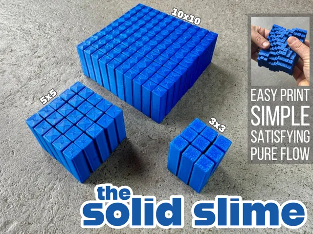 SolidSlime: solid fidget toy that flows like slime