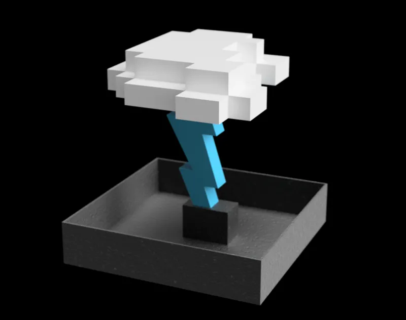 Minecraft Raincloud Water Fountain