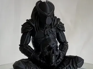 Predator sitting cross-legged