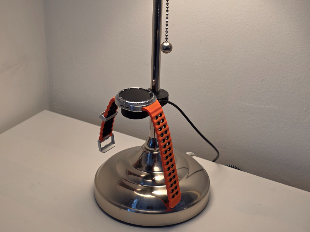 Samsung smartwatch charger mount Ikea Arstid lamp