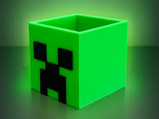 Minecraft Creeper Pencil Holder – Desk Organizer
