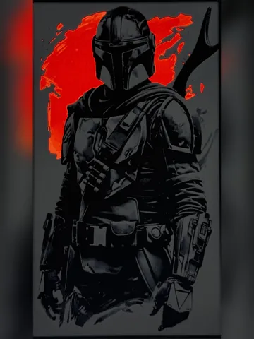 Cuadro decorativo en 3D: The Mandalorian HueForge Print — vista de referencia 3