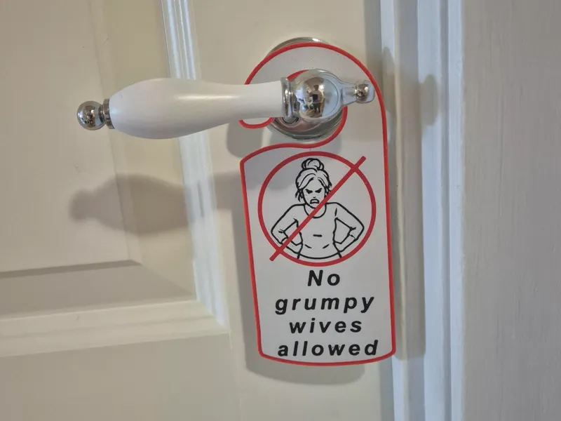 No Grumpy Wives Allowed – Door Hanger