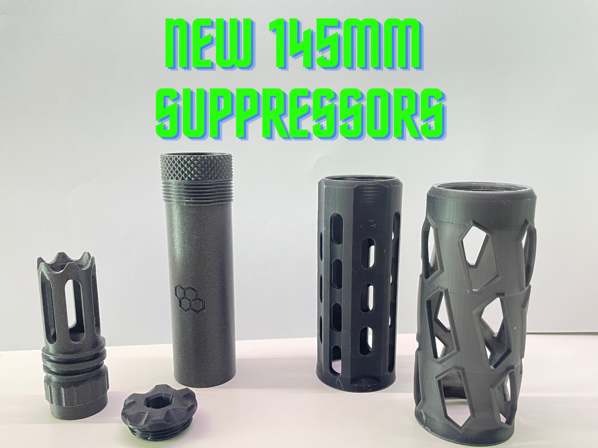 Airsoft Softair Modular Flash Suppressor 145mm
