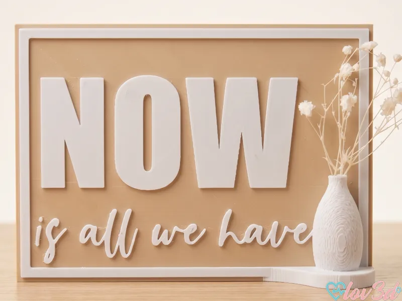 "NOW" Freestanding Postcard Vase