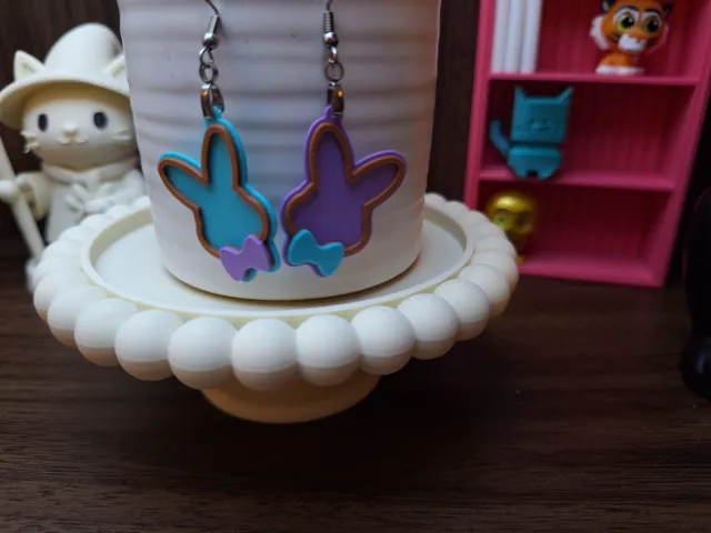Bunny Bow Tie Earrings