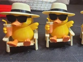 Duck with drink
