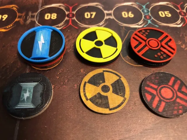 Nemesis LockDown Boardgame tokens