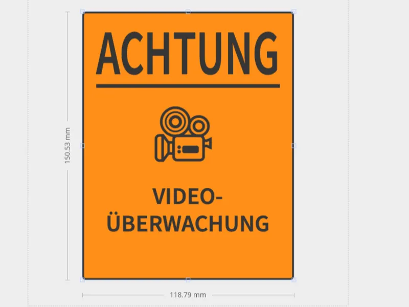 Schild 150x120mm "Achtung, Videoüberwachung"