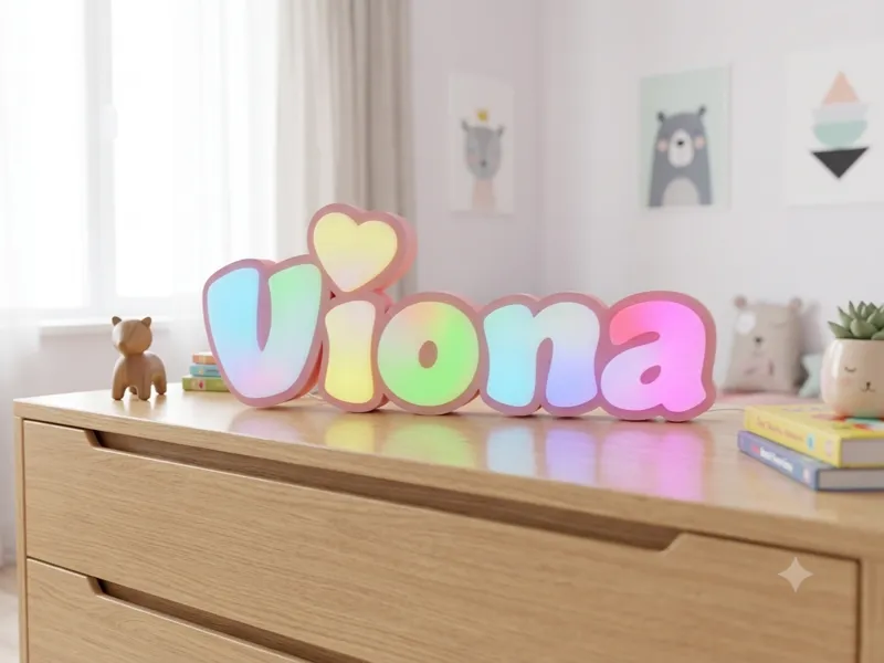 Namenlampe Viona | LED Lampe im Kinderzimmer