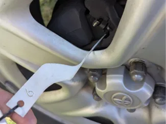 Brake pad wear gauge (even numbers)