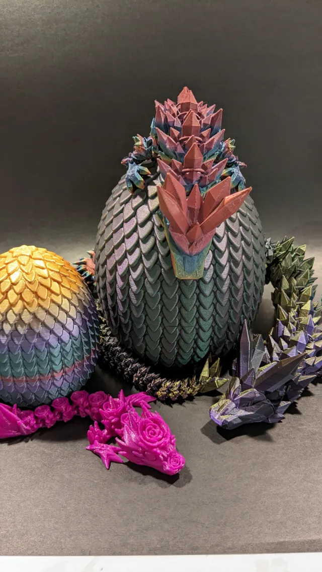 Scaly Dragon Egg with Threads