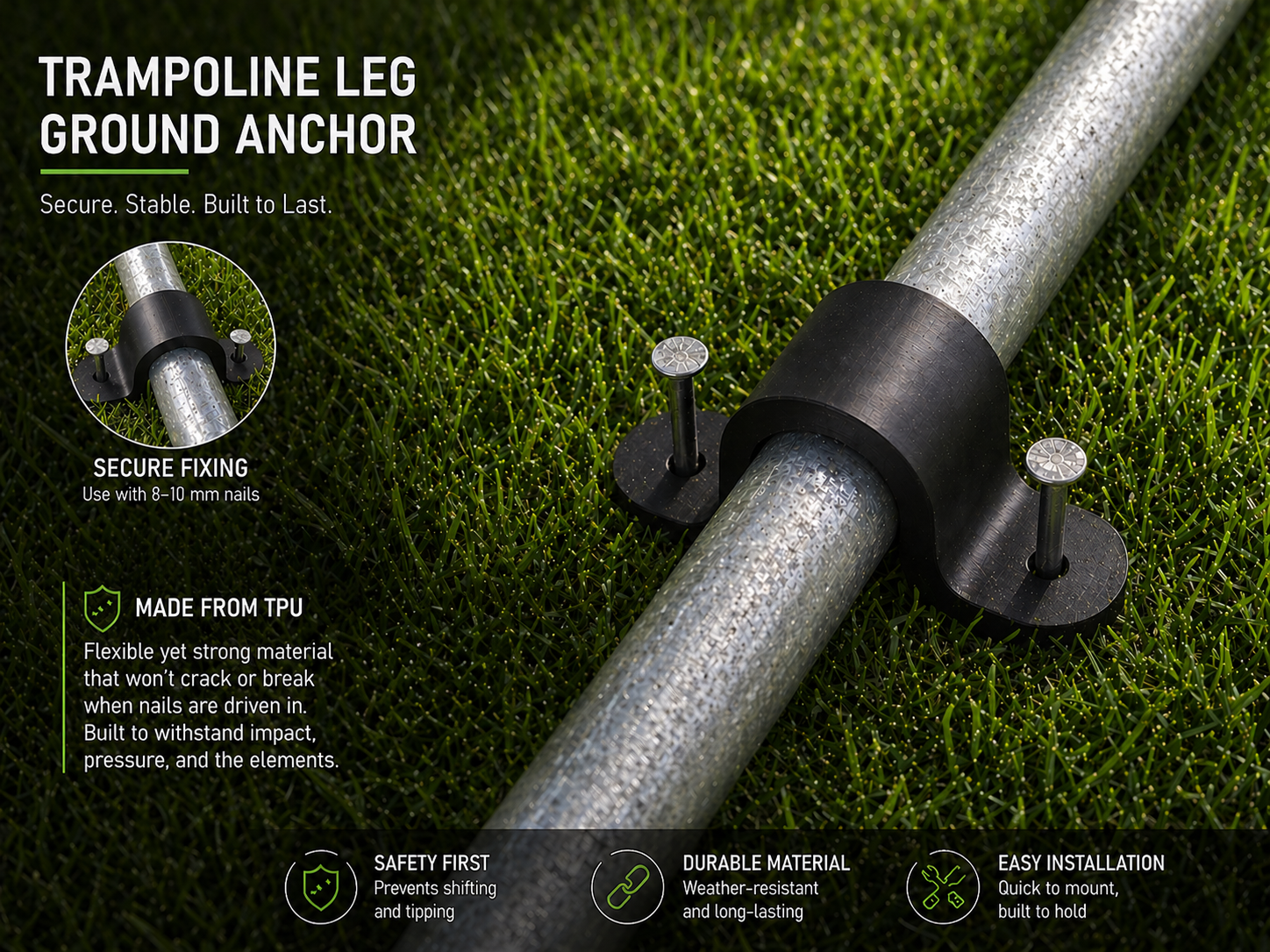 Trampoline Leg Ground Anchor | TPU